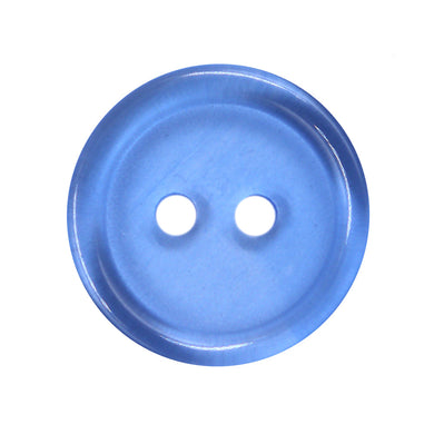Sullivans 18mm Round Plastic Button 2 Hole - Blue