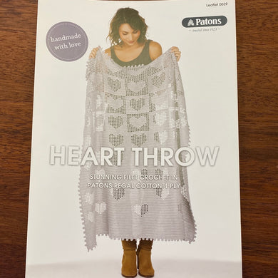 Patons Heart Throw Pattern Book (discontinued)