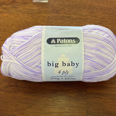 Patons Big Baby 4ply - Purple Print  3912