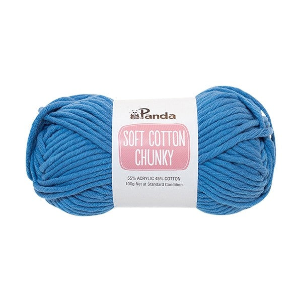 Panda Soft Cotton Chunky 14ply - French Blue – Knitty Gritty yarn and more