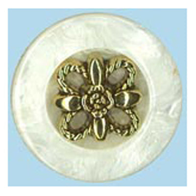 Sullivans Button 15mm Clear Light Amber