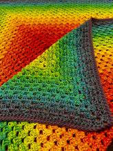 Load image into Gallery viewer, Crocheted Rainbow Cotton Baby Blanket