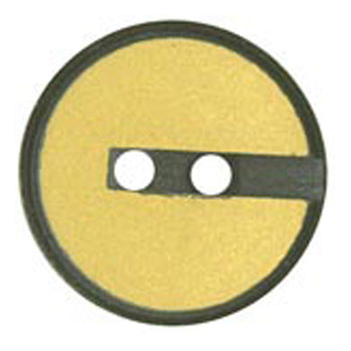 Sullivans Plastic Button 18mm Gold Black