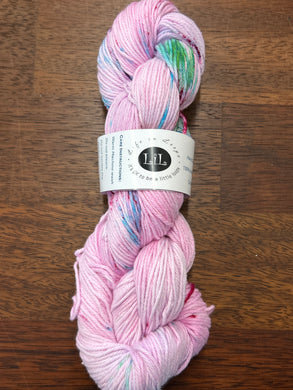 Life in Loops Hand-Dyed Cotton 8ply 100g Skein Pink Opal