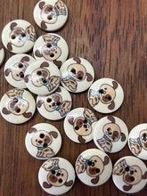 Load image into Gallery viewer, Wooden Dog/Cat Button - 15mm