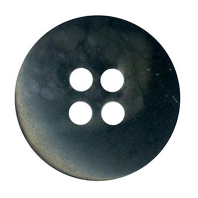 Sullivans 15mm Round Plastic Button 4 Hole - Two Tone Black