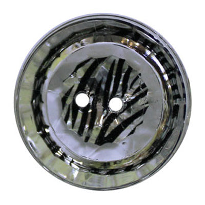 Sullivans Plastic Button 15mm Clear Silver Black