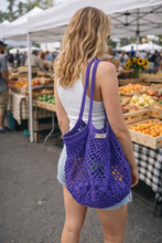 Load image into Gallery viewer, Crocheted Lalalil Market/Shopping/Beach Bag - Cotton Blend