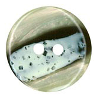 Sullivans Plastic Button 15mm White Black