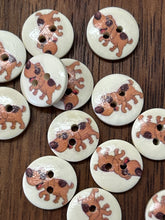 Load image into Gallery viewer, Wooden Dog/Cat Button - 15mm