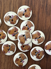 Load image into Gallery viewer, Wooden Dog/Cat Button - 15mm