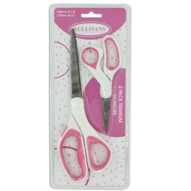 Sullivans Titanium Scissors - 2 pack - 140mm & 210mm