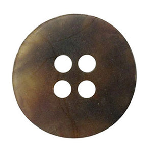 Sullivans 15mm Round Plastic Button 4 Hole - Two Tone Tan
