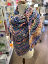 Load image into Gallery viewer, Crochet Virus meets Granny Shawl - Sun Road - Acrylic and Wool Blend