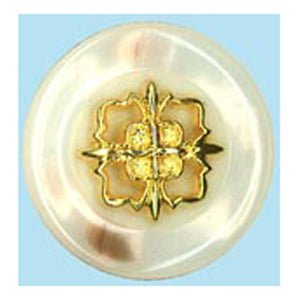 Sullivans Plastic Button 15mm Cream Gold