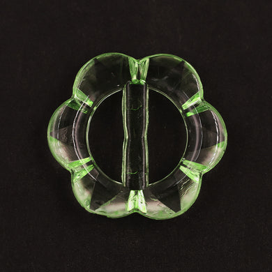Sullivans 20mm Flower Buckle Plastic Button - Clear Green