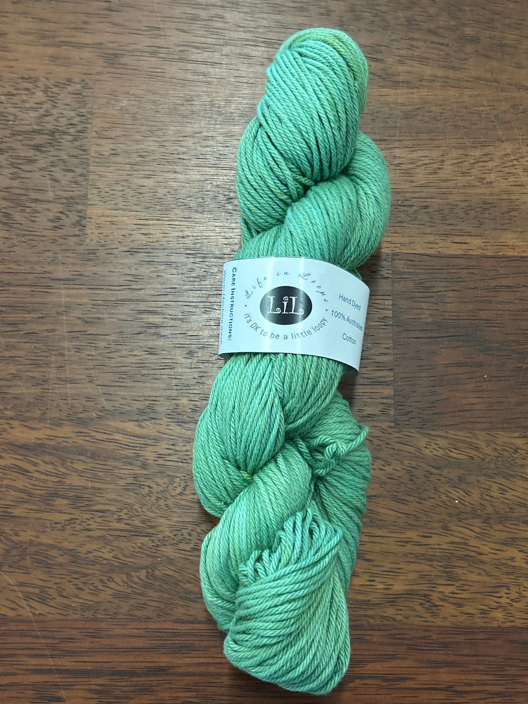 Life in Loops Hand-Dyed Cotton 8ply 100g Skein Avocado
