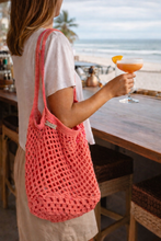 Load image into Gallery viewer, Crocheted Lalalil Market/Shopping/Beach Bag - Hand Dyed 100% Cotton