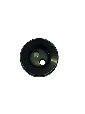 Plastic Black Round Button 14mm