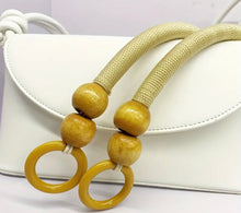 Load image into Gallery viewer, Vintage Woven Bag Handles with beads