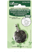 Load image into Gallery viewer, Clover Yarn Cutter Pendant - Antique Silver