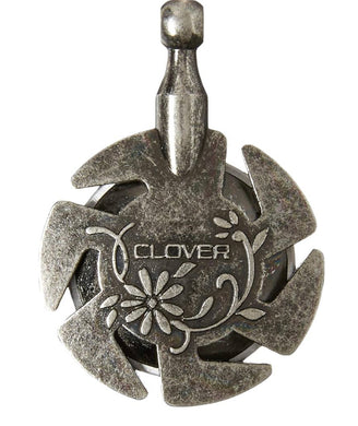 Clover Yarn Cutter Pendant - Antique Silver