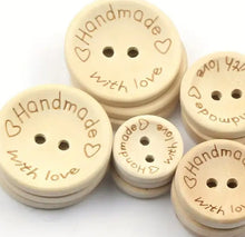 Load image into Gallery viewer, Wooden Button - Handmade with love