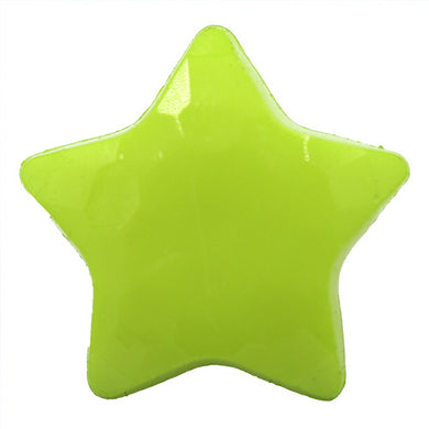 Sullivans 15mm Kids Plastic Button With Shank - Lime Star