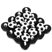 Load image into Gallery viewer, Sullivans 12mm Kids Plastic Button With Shank - Black/white Football