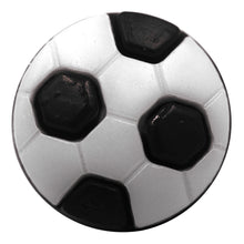 Load image into Gallery viewer, Sullivans 12mm Kids Plastic Button With Shank - Black/white Football