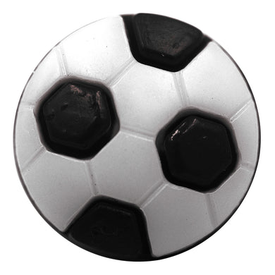 Sullivans 12mm Kids Plastic Button With Shank - Black/white Football