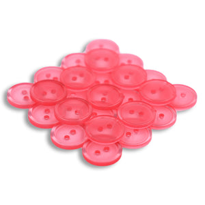 Sullivans 15mm Round Plastic Button 2 Hole - Pink