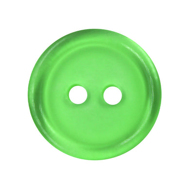 ** Sullivans 18mm Round Plastic Button 2 Hole - Green