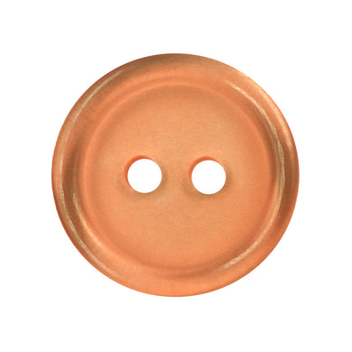 ** Sullivans 15mm Round Plastic Button 2 Hole - Orange