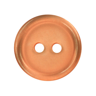 ** Sullivans 18mm Round Plastic Button 2 Hole - Orange