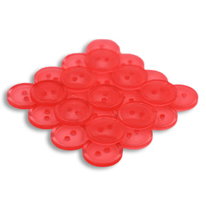 Sullivans 18mm Round Plastic Button 2 Hole - Red