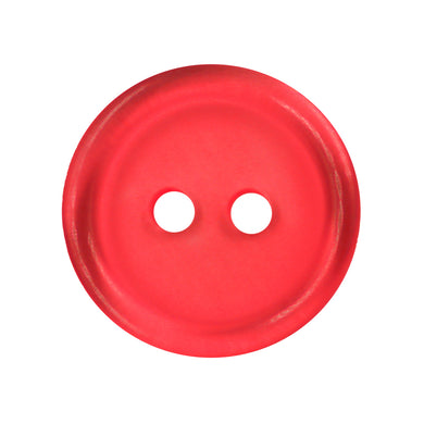 ** Sullivans 18mm Round Plastic Button 2 Hole - Red