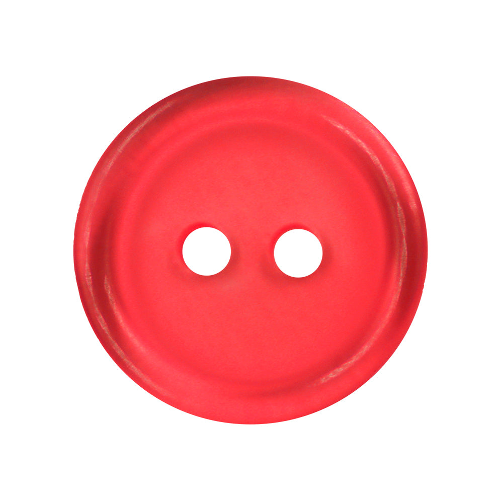 Sullivans 15mm Round Plastic Button 2 Hole - Red