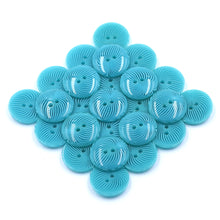 Load image into Gallery viewer, Sullivans 18mm Round Plastic Buttons With Patterned Stripes - Turquoise