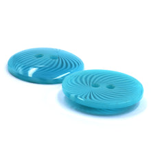 Load image into Gallery viewer, Sullivans 18mm Round Plastic Buttons With Patterned Stripes - Turquoise