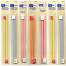 Birch Knitting Pins Single Pointed for Children - Plastic
