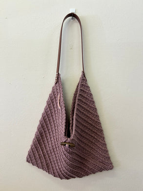 Crocheted Cotton Bag - with toggle closure