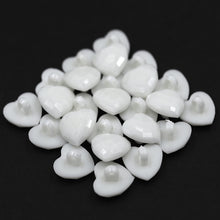 Load image into Gallery viewer, Sullivans 15mm Kids Plastic Button With Shank - White Heart