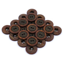 Load image into Gallery viewer, Sullivans 18mm Round Metal Button 2 Hole In Cased In Plastic - Bronze