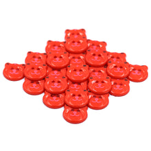 Load image into Gallery viewer, Sullivans 20mm Kids Plastic Button - Two Eyed Red Cat
