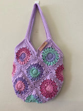 Load image into Gallery viewer, Custom order - Medium Sunburst Crocheted Lined Bag - Acrylic