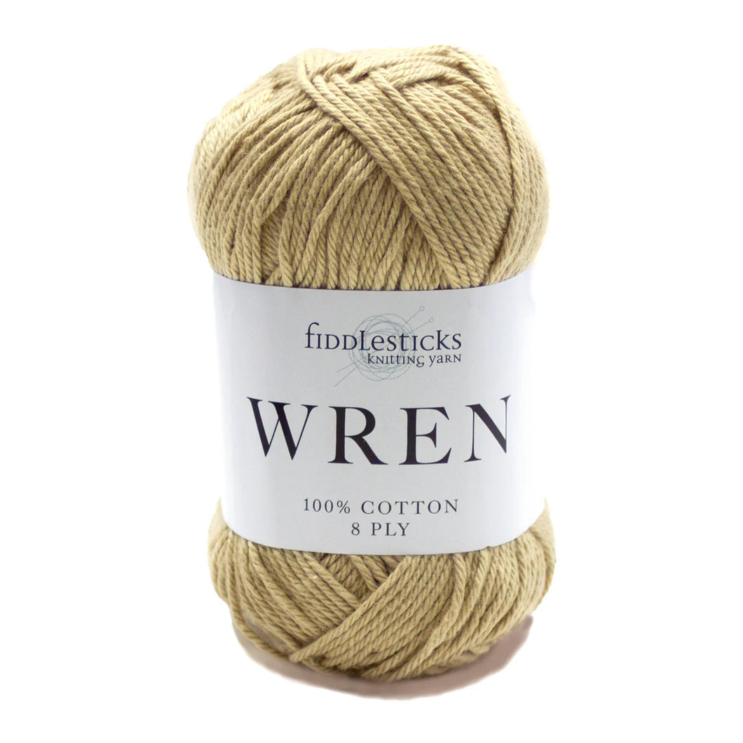 Fiddlesticks Wren 8ply Cotton - Suede W037