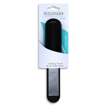 Load image into Gallery viewer, Envi Folding Travel Hair Brush with Mirror - Black