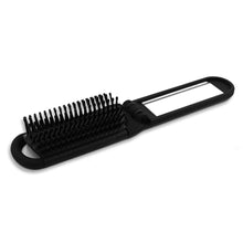 Load image into Gallery viewer, Envi Folding Travel Hair Brush with Mirror - Black