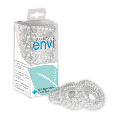 Envi Kink Free Hair Spirals - Clear - 8pack